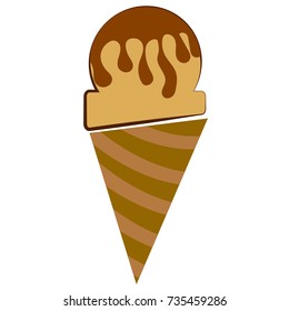 Isolated ice cream on a white background, Vector illustration
