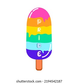 Isolated ice cream rainbow vector illustration