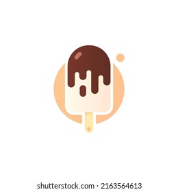 Isolated ice cream simple vector logo design