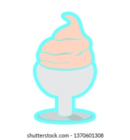 Isolated ice cream sundae. Vector illustration design