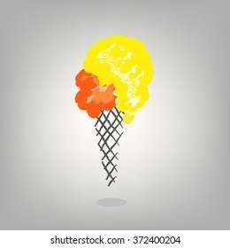 Isolated Ice cream vector illustration