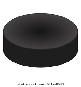 Isolated ice hockey puck on a white background, Vector illustration