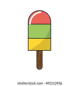 Isolated ice lolly design