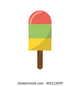 Isolated ice lolly design