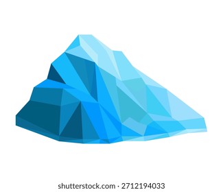 Uma montanha de gelo isolada sobre um fundo branco.