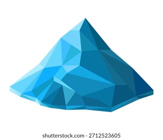 An isolated ice mountain on a white background.