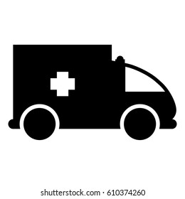 Isolated icon of a ambulance, vector illustration