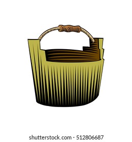 Isolated icon of a bucket, Spa Vector illustration