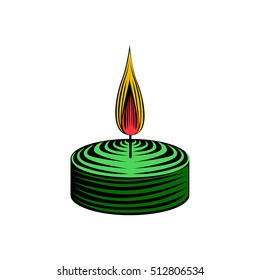 Isolated icon of a candle, Spa Vector illustration