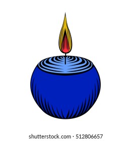 Isolated icon of a candle, Spa Vector illustration