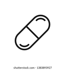Isolated icon of capsule pill 