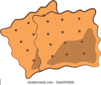 Isolated icon of crackers in vector