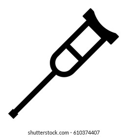 Isolated icon of a crutch, vector illustration