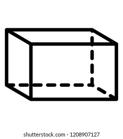 Isolated icon design of cuboid