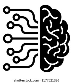 
Isolated icon design of digital brain
