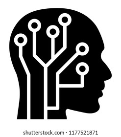 
Isolated icon design of digital brain
