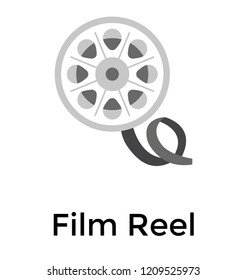 Isolated icon design of film reel