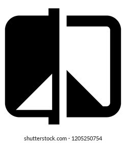 
Isolated icon design of flip editor
