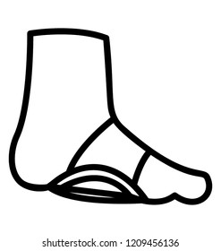 Isolated icon design of foot injury
