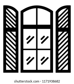 
Isolated icon design of plantation shutter
