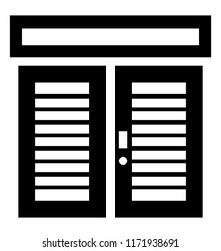 
Isolated icon design of plantation shutter
