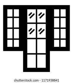 
Isolated icon design of plantation shutter
