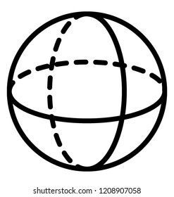 Isolated icon design of sphere