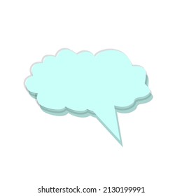 Isolated icon of dream clouds. with a soft blue color