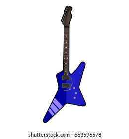 Isolated icon of an electric guitar, Vector illustration
