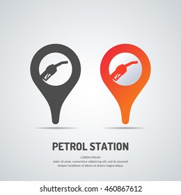 Isolated icon of a gas station. Vector illustration