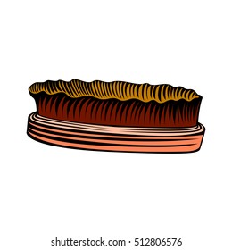 Isolated icon of a hair brush, Spa Vector illustration
