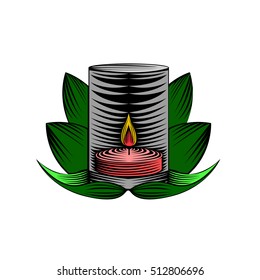Isolated icon of a lotion flask, Spa Vector illustration