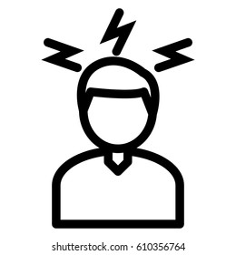 Isolated icon of a man on a white background, vector illustration