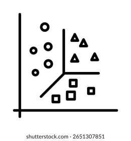 Ícone isolado do algoritmo de classificação matemática AM