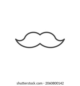 Isolated icon of a mustache, Vector illustration