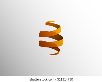 Isolated Icon Of Orange Peel. Vector Illustration