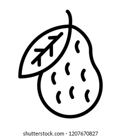 An isolated icon of organic fruit