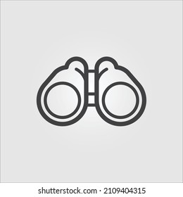 Isolated icon of a pair of binoculars