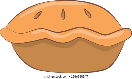 Isolated icon of pie in vector