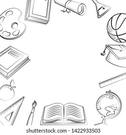 Isolated icon set of school design vector illustration
