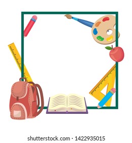 Isolated icon set of school design vector illustration