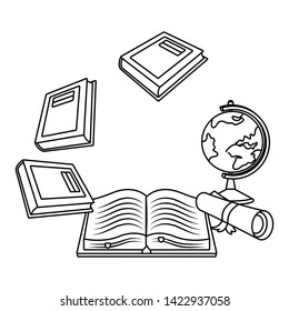 Isolated icon set of school design vector illustration