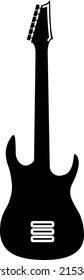 Isolated Icon, Shape Electric Guitar Outline Superstrat