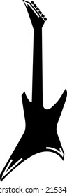 Isolated icon, shape electric guitar outline Star