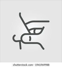 Isolated icon showing someone pinching their nose