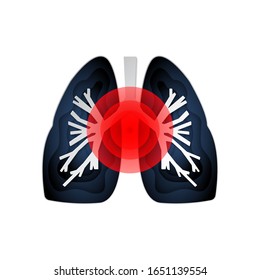 Isolated icon of sick lungs with different diseases on a white background. Pneumonia, asthma, tuberculosis, cancer, severe acute respiratory syndrome, coronavirus infection. Vector illustration.