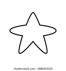 Icono aislado de una estrella - Ilustración vectorial