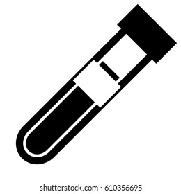Isolated icon of a test tube on a white background, Vector illustration