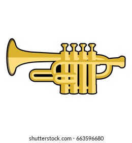 Isolated icon of a trumpet, Vector illustration