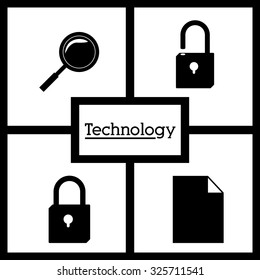 isolated icons about Technology over frames design, vector illustration eps 10